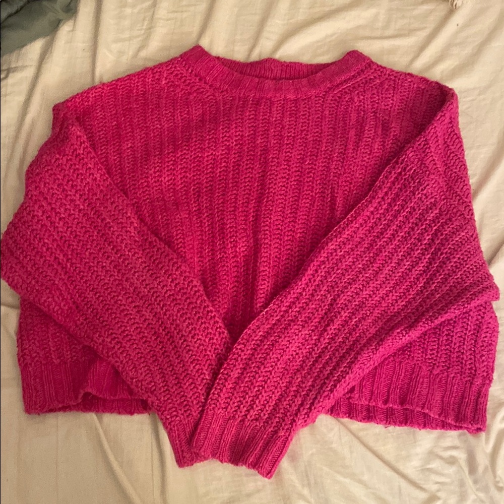 American Eagle Cozy Pink Knit Sweater